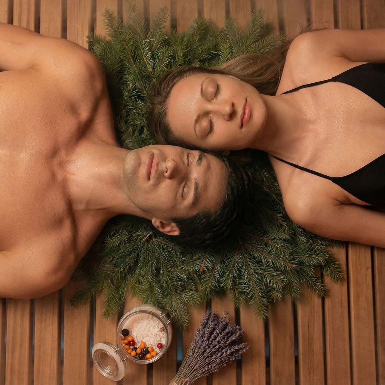 Парный ритуал на хвое в AuraSPA